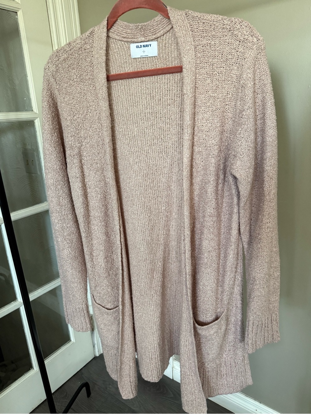 Old Navy Dusty Rose Open-Front Pocket Cardigan - Picture 2 of 6